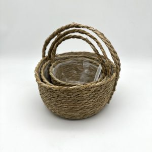 Н-р корзин плетеных из рогоза: 22x12x18, 18x10,5x15, 15x9x12, 3 шт.