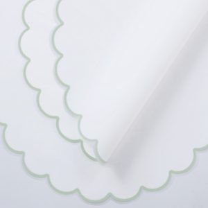 SALE Набор матовой фигурной пленки с кантом, 20листов, 56cm**46cm, белый, WM059