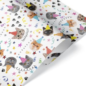 Упаковочная бумага 80гр (0,7*1 м) Котики, 10 шт.