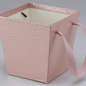 Коробка под цветы трапеция 14,5x11х15см, 1 шт., св.розовый