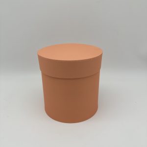 Коробки круглые матовые 25*25см, персиковый