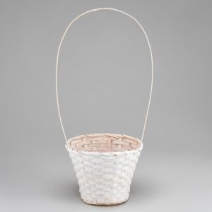 Корзина плетеная (бамбук) 23*17/53см белый