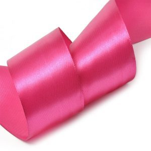 Лента атласная,50mmx25yards, цв.ярко-розовый