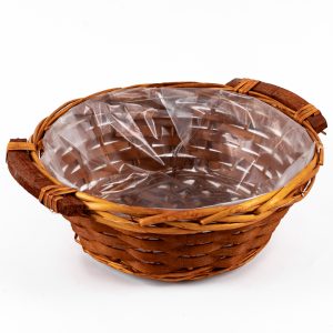 Плошка плетеная "Ива" D25*D18*H10 см Круг Коричневый 1шт т.м.60
