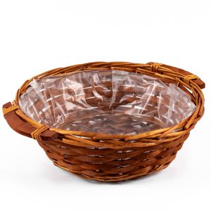 Плошка плетеная "Ива" D30*D23*H11 см Круг Коричневый 1шт т.м.40