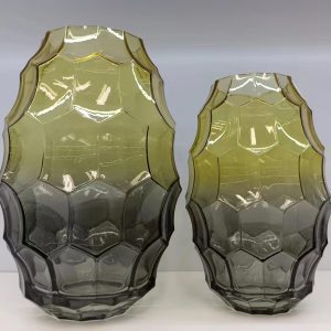 Ваза стеклянная 14*14*25 см, 1 шт., градиент 9867