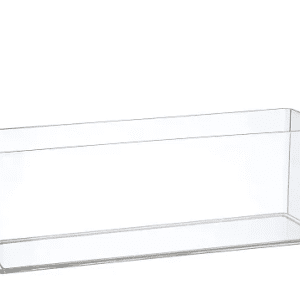 Кашпо "Classic square" (пластик), 30x10xH10 см, (30см x 10см, H-10см, Прозрачный)