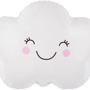 Шар (19''/48 см) Фигура, Счастливое облако, Белый, 1 шт. в уп.