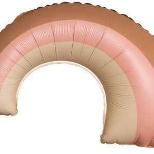 Шар (32''/81 см) Фигура, Радуга, Розовый, Сатин, 1 шт. в уп.