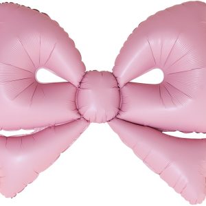 Шар (50''/127 см) Фигура, Бант, Розовый, Сатин, 1 шт. в уп.