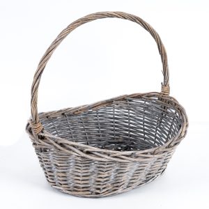 Корзина плетеная "Ива" D36*33*H17/14HH37 см. 1шт Серый т.м.32