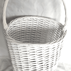 Корзина плетеная (ива): 40X35XHH50XHH80, 1 шт., белый 7202
