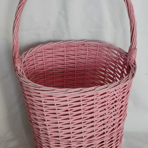 Корзина плетеная (ива): 40X35XHH50XHH80, 1 шт., св.розовый